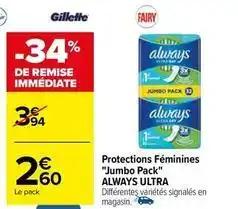 Always - protections féminines jumbo pack ultra