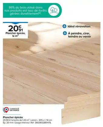 Plancher épicéa