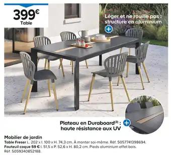 Mobilier de jardin