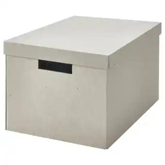 RÅgodling Boîte de rangement avec couvercle, écru/beige, 25x35x20 cm