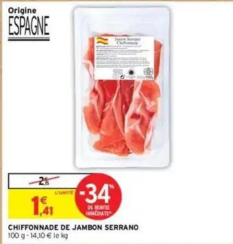 Chiffonnade de jambon serrano