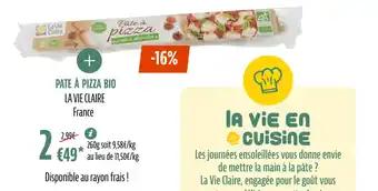 PATE À PIZZA BIO