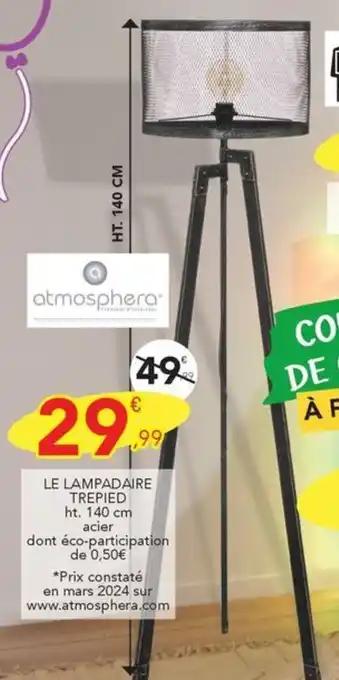 LE LAMPADAIRE TREPIED ht. 140 cm acier