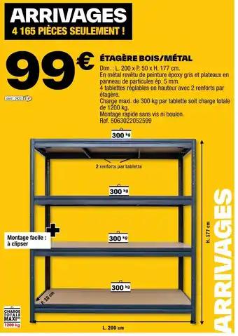 ÉTAGÈRE BOIS/MÉTAL