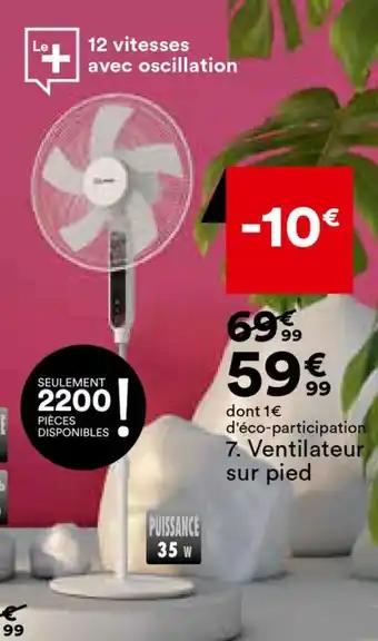 Ventilateur sur pied