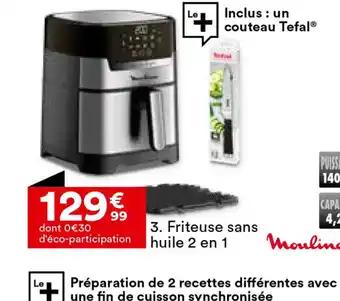 Friteuse sans huile 2 en 1