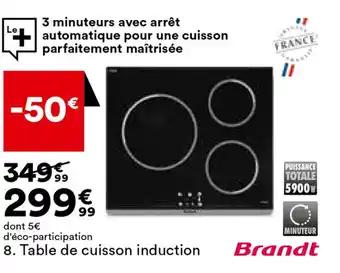 Table de cuisson induction