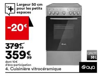 Cuisinière vitrocéramique