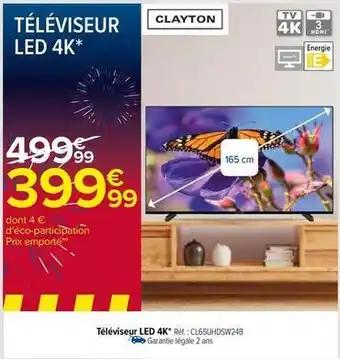 Clayton - téléviseur led 4k