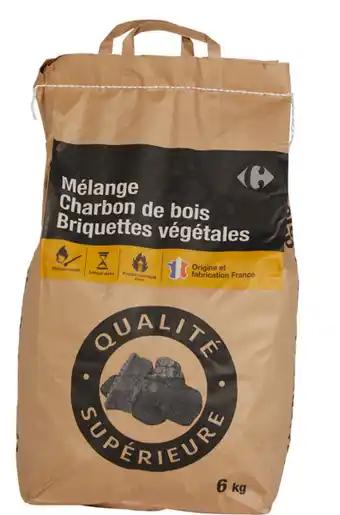 CARREFOUR Mélange charbon briquettes