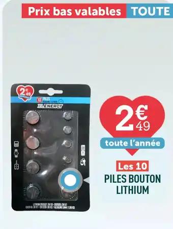 PILES BOUTON LITHIUM