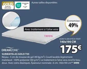 SURMATELAS GOLD T55