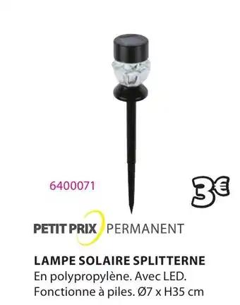 LAMPE SOLAIRE SPLITTERNE