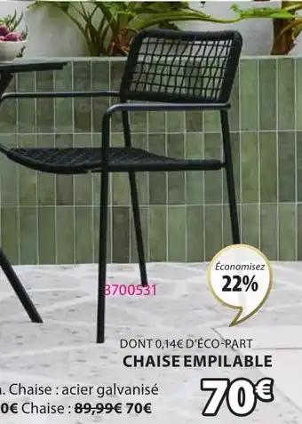 CHAISE EMPILABLE