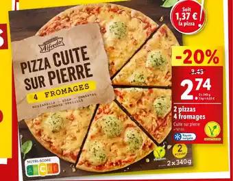 2 pizzas 4 fromages