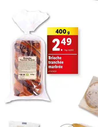 Brioche tranchée marbrée