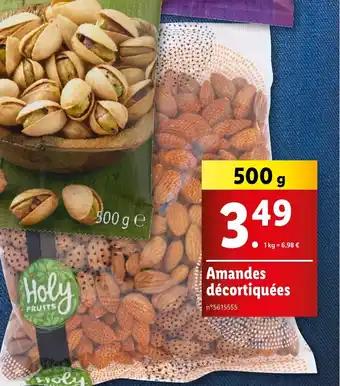 Amandes décortiquées