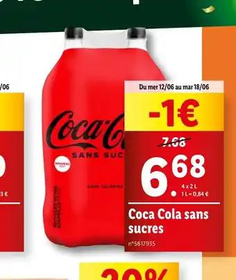 Coca Cola sans sucres