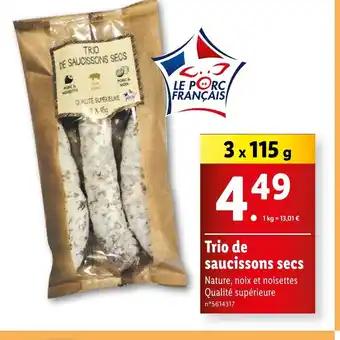 Trio de saucissons secs