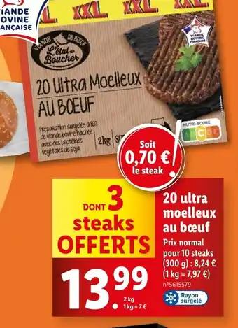 20 ultra moelleux au bœuf
