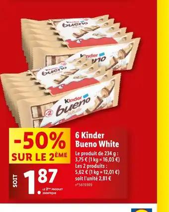 6 Kinder Bueno White