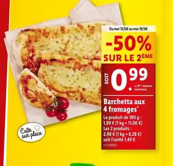 Barchetta aux 4 fromages