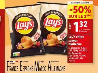 Lay's chips saveur barbecue