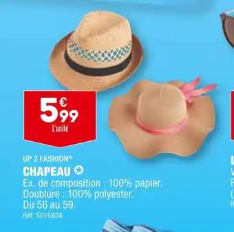 UP 2 FASHION CHAPEAU