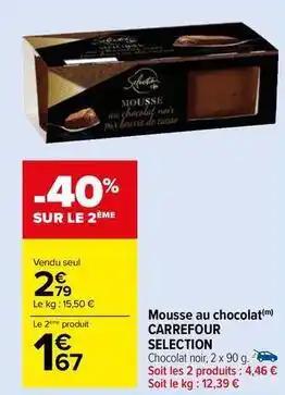 Carrefour - mousse au chocolat selection
