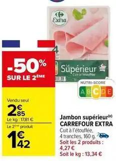Carrefour - jambon supérieur extra
