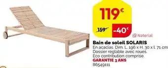 Bain de soleil solaris