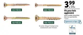 Vis pour bois aggloméré
