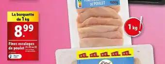 Fines escalopes de poulet
