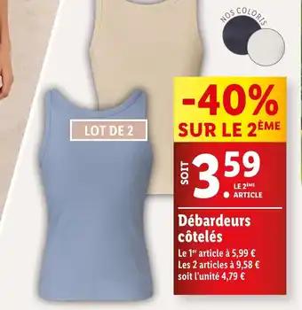 Débardeurs côtelés