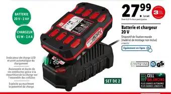 Batterie et chargeur 20 V