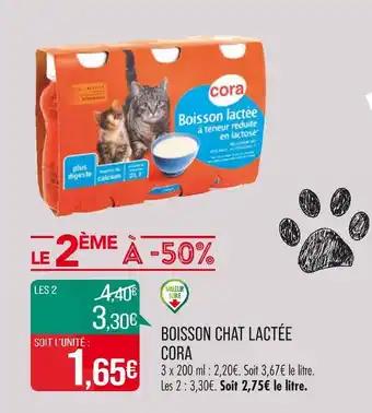 CORA BOISSON CHAT LACTÉE