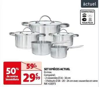 Actuel - set 8 pièces