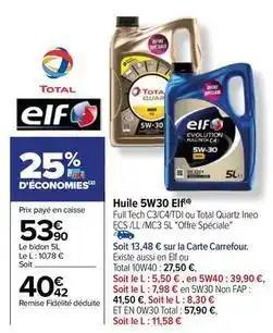 Elf - huile 5w30