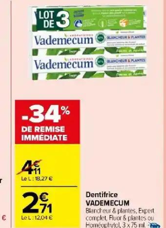 Dentifrice VADEMECUM