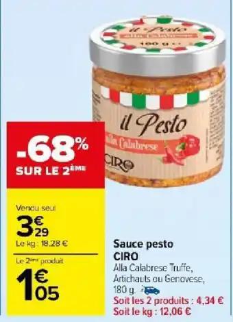 Sauce pesto CIRO