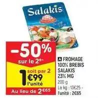 Salakis - fromage 100% brebis 23% mg