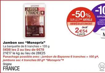 Monoprix Jambon sec