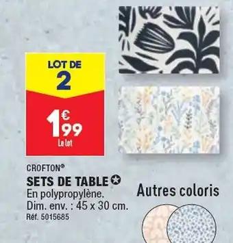 SETS DE TABLE✪