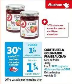 Auchan - confiture la gourmande fraise
