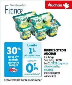 Auchan - bifidus citron