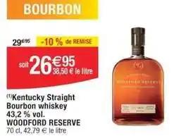 Woodford reserve - kentucky straight bourbon whiskey 43,2 % vol