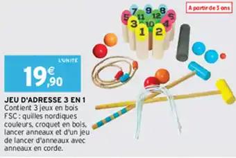 JEU D'ADRESSE 3 EN 1