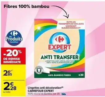 Carrefour - lingettes anti-décoloration expert