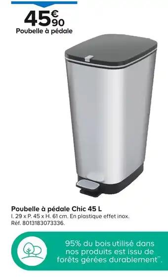 Poubelle à pédale Chic 45 L