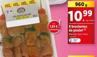 6 brochettes de poulet (2